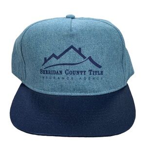 Vintage Sheridan Wyoming County Title Insurance Agency Adjustable Snapback Hat